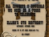 Cowboys Invitations Birthday Party Cowboy Birthday Party Invitation Ebay