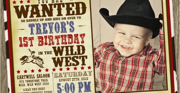 Cowboys Invitations Birthday Party Cowboy Birthday Party Invitation Photo Option