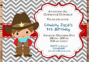 Cowboys Invitations Birthday Party Items Similar to Cowboy Birthday Party Invitation Cowgirl