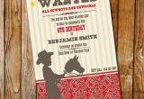 Cowboys Invitations Birthday Party Little Cowboy Birthday Party Invitation Only Instantly