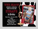 Cowgirl 1st Birthday Invitations Cowboy Birthday Invitation Cowboy 1st Birthday Party