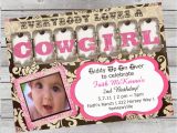 Cowgirl 1st Birthday Invitations Cowgirl Birthday Invitation 1st Birthday or Any Age Pink and