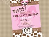 Cowgirl Birthday Invitation Wording Cowgirl Birthday Party Printable Invite Printable by