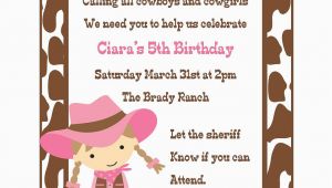 Cowgirl Birthday Invites Cowgirl Birthday Invitation Digital File Cowgirl