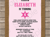 Cowgirl Birthday Invites Cowgirl Party Invitations Template Birthday Party