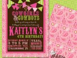 Cowgirl Birthday Invites Diy Printable Doublesided Cowgirl Birthday Invitations