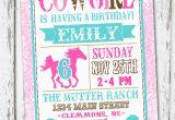 Cowgirl Birthday Invites Western Cowgirl Birthday Invitation