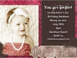 Cowgirl First Birthday Invitations Cowgirl 1st Birthday Invitation Made In Photoshop the