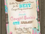 Cowgirl First Birthday Invitations Cowgirl Invitation Cowgirl Birthday Party Invitation