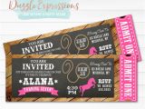 Cowgirl First Birthday Invitations Printable Cowgirl Rustic Chalkboard Ticket Birthday