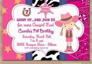 Cowgirl themed Birthday Invitations 17 Best Images About Cow Girl Party On Pinterest