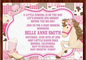 Cowgirl themed Birthday Invitations New Cowgirl themed Baby Shower Birthday Invitation by