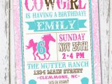 Cowgirl themed Birthday Invitations Western Cowgirl Birthday Invitation Cowgirl themed Birthday Invitations Western Cowgirl Birthday Invitation