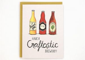 Craft Beer Birthday Card Craft Beer Bday Card by Made In Brockton Village at Maker