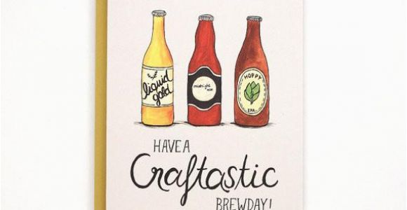 Craft Beer Birthday Card Craft Beer Bday Card by Made In Brockton Village at Maker