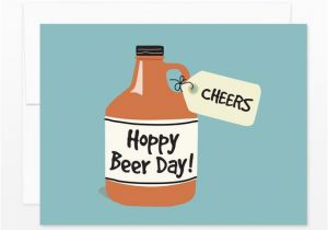Craft Beer Birthday Card Funny Beer Lovers Birthday Card Cheers Hoppy Beer Day