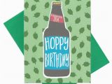 Craft Beer Birthday Card Funny Birthday Card Hoppy Birthday Beer Birthday by