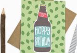 Craft Beer Birthday Card Hoppy Birthday Funny Craft Beer Birthday Card Beer by