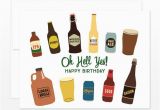 Craft Beer Birthday Card Oh Hell Yes Birthday Beers Greeting Card Craft Beer Lover