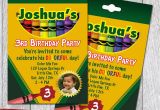 Crayon Birthday Invitations Crayon Box Printable Party Invitations