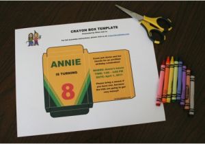 Crayon Birthday Invitations Custom Crayon Box Invitation Chica and Jo