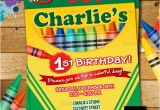 Crayon Birthday Party Invitations Crayon Birthday Invitation Crayon Party Invitation Crayola