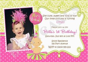 Create 1st Birthday Invitation Card for Free First Birthday Invitation Wording and 1st Birthday