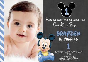 Create 1st Birthday Invitation Card for Free Free Printable Mickey Mouse 1st Birthday Invitations