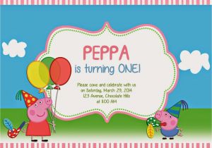 Create A Birthday Invite Online Free Create Peppa Pig Birthday Invitations Templates with