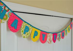 Create A Happy Birthday Banner Fabric Banner Chirpy Threads