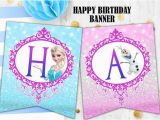 Create A Happy Birthday Banner Frozen Elsa Birthday Banner Glitter Banner Printable Digital