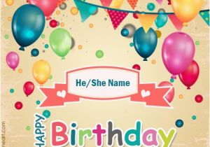 Create Birthday Card Online with Name Edit Happy Birthday Wishes Cake Pictures for Brother