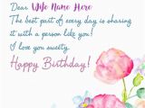 Create Birthday Card Online with Name Wife Birthday Wishes Name Greeting Card Pictures Create