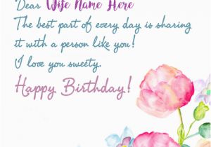 Create Birthday Card Online with Name Wife Birthday Wishes Name Greeting Card Pictures Create