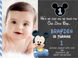Create First Birthday Invitations Online Free Free Printable Mickey Mouse 1st Birthday Invitations