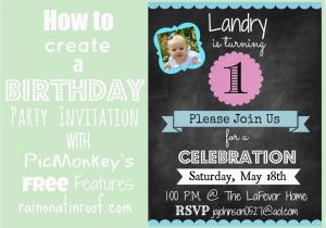 Create First Birthday Invitations Online Free How to Create An Invitation In Picmonkey