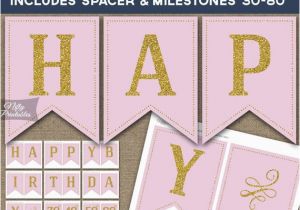 Create Happy Birthday Banner Online Free Birthday Banner Printable Happy Birthday Banner Pink