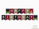 Create Happy Birthday Banner Online Free Camping Birthday Banner Instant Download Happy Birthday