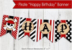 Create Happy Birthday Banner Online Free Pirate Happy Birthday Banner Instant Download