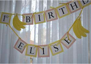 Create Happy Birthday Banner Online Happy 1st Birthday Banner Free Printable Hanging Sign