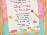 Create Kids Birthday Invitations Art Painting Birthday Party Invitation for Kids Printable