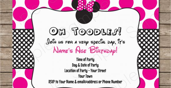 Create Minnie Mouse Birthday Invitations Create Minnie Mouse Birthday Invitation Template Free