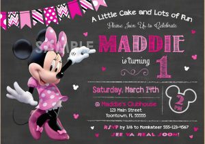 Create Minnie Mouse Birthday Invitations Minnie Mouse Birthday Invitation Minnie Mouse Invitation 1st