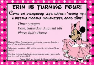 Create Minnie Mouse Birthday Invitations Minnie Mouse Birthday Party Invitations and Create Your