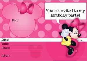 Create Minnie Mouse Birthday Invitations Minnie Mouse Free Printable Invitation Templates