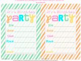 Create My Own Birthday Invitation 3 Perfect Printable Kids Birthday Party Invitations