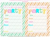 Create My Own Birthday Invitations 3 Perfect Printable Kids Birthday Party Invitations