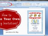 Create My Own Birthday Invitations How to Make Your Own Party Invitations Just A Girl and