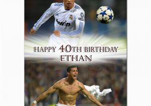 Cristiano Ronaldo Happy Birthday Card C029 Large Personalised Birthday Card Custom Made for Any