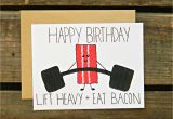 Crossfit Birthday Cards Beachbody Crossfit Fitness Bacon Paleo Birthday Card